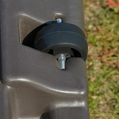 Outsunny Square Cantilever Patio Umbrella Base with 4 Wheels for Easy Moving, Heavy Duty Umbrella Stand Weight, 330 lb Capacity Sand or 249 lb Capacity Water, Coffee
