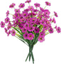 MACTING Artificial Flowers for Outdoors Fake Flowers UV Resistant No Fade Faux Plastic Plants for Planters Garden Patio Porch Porch Window Box Home Outside Spring Decorations (Purple)