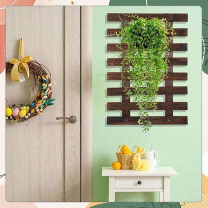 Weysat 4 Pcs Wall Planter Wooden Orchid Hanging Planter for Indoor Plants Wall Mount Planter Stand Frame Display Air Plant Holders Outdoor Vertical Rack Wall Decoration for Garden (11 x 16 in)