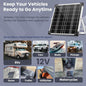 Solar Panel Kit 20W 12V with PWM Controller and Adjustable Bracket