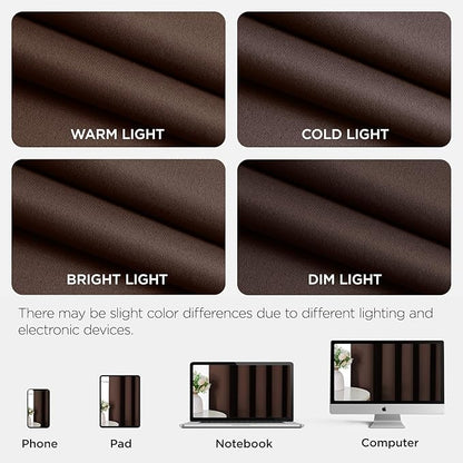 Joydeco Blackout Door Curtain for Doorway Privacy 78 Inches Long, Grommet Closet Curtain for Open Closet, Room Divider for Bedroom Living Room (Chocolate, 40Wx78L, 1 Panel)