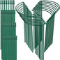 16 Pack 32 or 16 inch Adjustable Plant Support Stakes, Heavy-Duty Half Round Peony Support, Garden Plant Stakes Cage for Outdoor Plants, Peony, Tomato, Hydrangea, (16In Support +16In Extension Tubes)