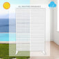 Decorative Fence Privacy Screen, Metal, 74" H x 47.2" W, White Slat