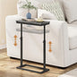 TUTOTAK End Table, Side Table, Tall Couch Table, Sofa Table, Living Room, Bedroom, Grey TB01BY083