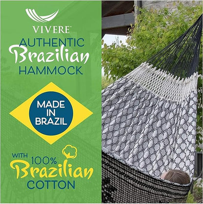 Vivere Authentic Brazilian Luxury Hammock - 450 lb Capacity