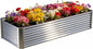 Galvanized Raised Garden Bed Kit Outdoor Patio,8x4x2ft Large Rectangular Metal Planter Boxes,Deep Root Box Planter for Gardening, Vegetables, Flowers, Herbs, 1 Pack, Silver