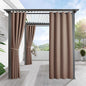 RYB HOME Outdoor Curtains for Patio Waterproof Block Sunlight Thermal Insulated Privacy Assured Thick Outside Curtains for Porch, Gazebo, Pergola, W52" x L95", Mocha, 1 Panel