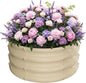 ZXZYHFTY Round Galvanized Raised Garden Bed kit,White Outdoor Garden Raised Planter Box, Round Large Metal Raised Garden Beds for Vegetable 2 * 2 * 1ft 1Pack