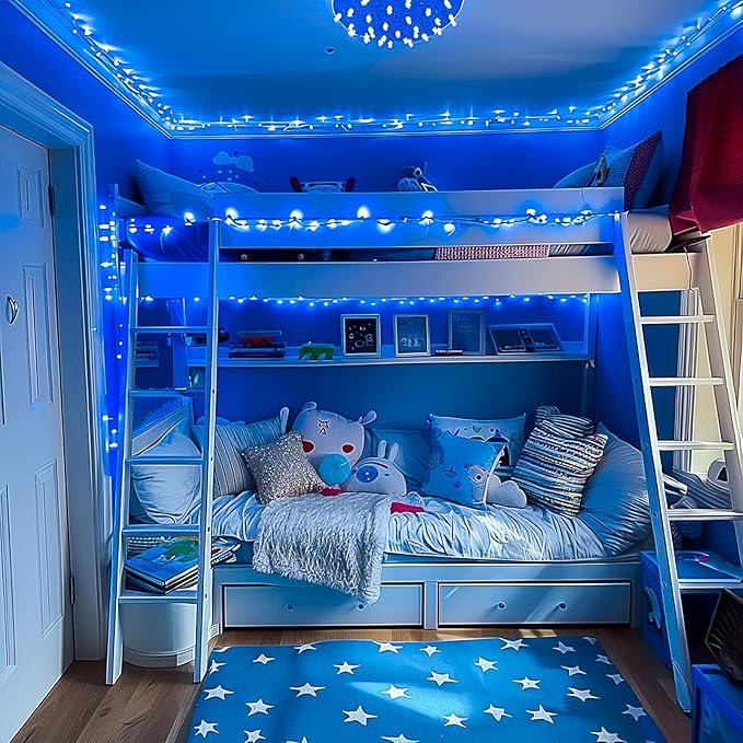 String Lights, 600 LED Blue Outdoor Waterproof 168 ft Reel