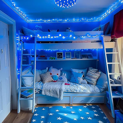String Lights, 600 LED Blue Outdoor Waterproof 168 ft Reel