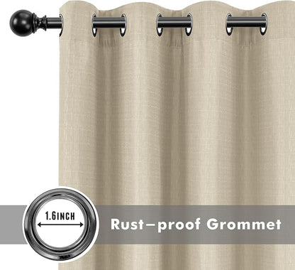 HolidayIdeas 4 Panels Linen Outdoor Curtains - Image 4