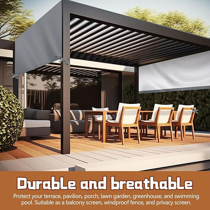 Universal Pergola Replacement Canopy Outdoor Canopy Shade Cover Waterproof Shade Top Cover for Outdoor Patio Porch Backyard(10 x 10 ft,Gray)