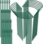 12 Pack 32 or 16 inch Adjustable Plant Support Stakes, Heavy-Duty Half Round Peony Support, Garden Plant Stakes Cage for Outdoor Plants, Peony, Tomato, Hydrangea, (16In Support +16In Extension Tubes)