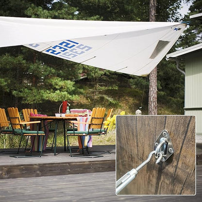 yofit Shade Sail Hardware Kit 5 inch for Triangle Rectangle Sun Shade Sail Installation, 304 Grade Stainless for Garden Outdoors, 80 Pcs