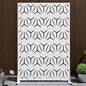 Casaphoria Metal Privacy Screen Outdoor, 72" H x 47" W Freestanding Decorative Privacy Screen for Patio Deck Balcony Garden with Stable Base, White-Star