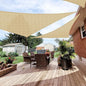 Patio Paradise 23' x 23' x 23' Sun Shade Sail Triangle Canopy Shade Cloth Fabric Sunlight Block Patio Pergola Cover HDPE Deck Awning for Outdoor Backyard Roof Shading, Sand