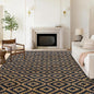 SAND MINE Reversible Mats, Plastic Straw Rug, Modern Area Rug, Large Floor Mat and Rug for Outdoors, RV, Patio, Backyard, Deck, Picnic, Beach, Trailer, Camping, Black & Brown, 8' x 8'