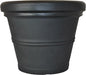 Tusco Products RR30BK Classic Rolled Rim Garden Planter, 30", Black