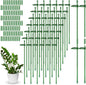 meekoo 120 Pcs Adjustable Garden Plant Support Stakes Single Stem Plant Cage Support Rings with Clips and Connect Pipe for Orchid Rose Tomato, 12 Inch (Green)
