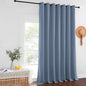 NICETOWN Stone Blue Blackout Curtains for Bedroom/Living Room 132 Inch Length - Thermal Insulated Room Darkening Grommet Top Window Curtains (100 by 132 - Inch, 1 Panel)