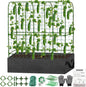 U-Shape Cucumber Trellis with Fabric Raised Garden Bed 65x50 Inch Metal Garden Arch Trellis with Net, Climbing Plants Vegetables Heavy-Duty Outdoor Plant Support for Pea, Grape, Squash, Tomatoes
