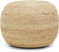 REDEARTH · Jute Circular Jute Pouf Ottoman - Braided Pouffe Accent Sitting Round Footrest for Living Room, Bedroom, Nursery, kidsroom, Patio, Gym; 100% Jute (19.5"X19.5"X14"; Jute Natural)