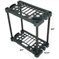 Storage Rack for Garden Tools - 30-Tool Plastic Organizer in Dark Green