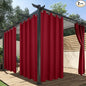 HolidayIdeas Red Outdoor Curtains for Patio Waterproof, 2 Panels - 54 x 95 Inch - Privacy Protection & Light Filtering Curtains Grommet Outside Curtains for Porch, Gazebo, Pergola, Backyard