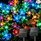 Brightown 2 Pack Total 52FT 120 LED Flower Solar String Lights Outdoor Waterproof Fairy Lights for Garden Yard Fence Patio Christmas Tree Wedding Party Decor, Multicolor