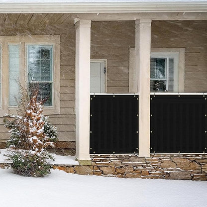 UPGRADE Privacy Fence Screen 3'x7' Black Outdoor 90% Visibility Blockage 170 GSM Mesh Shade Cover Panels for Backyard,Balcony,Home Decoration with Zip Ties,Customized Avaliable