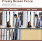 Garden Privacy Screen Fence - 3 x 16 ft HDPE Balcony Railing in Sand Yellow