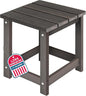 LZRS Adirondack Square Outdoor Side Table for Patio, Pool Composite Patio Table,HDPE End Tables for Backyard,Pool, Indoor Companion, Easy Maintenance & Weather Resistant(Brown Mixture)