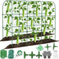 Cucumber Trellis for Raised Bed 51 x 50 Inch U-Shape Garden Trellis for Climbing Plants Outdoors Metal Garden Cucumbers Arch Trellis, Cucumber Plant Support for Tomato, Pea, Zucchini, Vine Flower