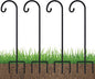 FEED GARDEN Adjustable 32 Inch Shepherd Hooks Thick Rust Resistant Steel Shepard Hooks for Outdoor Hanging Lanterns, Bird Feeders, Solar Lights, Weddings Decor 4 Pack