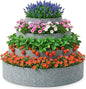 4 Pcs Plant Grow Bags 4 Tiered Strawberry Planter Tower Fabric Raised Garden Beds, 39 Inch Nonwoven Strawberry Pyramid Planter for Vegetables Flower Herbs Gardening Outdoor Growing (Gray)