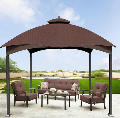 SCOCANOPY Brown Ripstop Replacement Top for Lowe's Allen Roth 10X12 Gazebo Model #GF-12S004B-1/ GF-12S004BTO