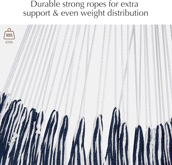 PNAEUT Handwoven Mayan Hammock, Thick Soft Rope Double Hammock for Outdoor Outside & Indoor, 600 lbs Capacity Heavy-Duty, Includes Tree Straps, Carabiners & Carrying Bag (Chasm, X-Large)