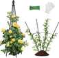 2 Pack Garden Trellis for Climbing Plants, Garden Trellis Rustproof Plastic Coated Metal Plant Support for Vegetables, Vines and Rose Bushes