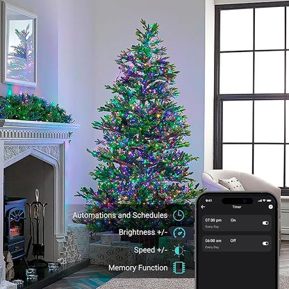 Brizled Smart Color Changing Christmas Lights, 66ft 200LED WiFi String Lights App Control, Dimmable Christmas Lights, RGB Xmas Tree Lights Work with Alexa & Google Home for Outdoor Indoor Party Decor