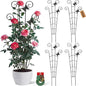 30'' Larger Plant Trellis Indoor, Expandable Metal Trellis for Climbing Plants Indoor, House Plant Climbing Support for Monstera Hoya Pothos, 4P