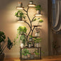 Bstrip 63 Inch Plant Stand with Grow Light, 10-Tier Plant Shelf for Indoor Plants, Decor Tree Shaped Flower Stand for Home, Corner & Patio