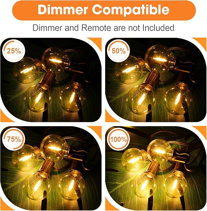 LED G40 Replacement Bulbs, E12 Base, 50 Pack, Clear Globe