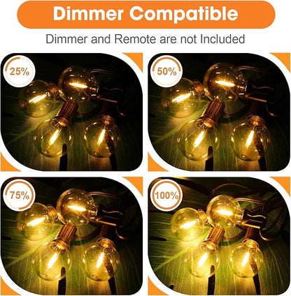 LED G40 Replacement Bulbs, E12 Base, 50 Pack, Clear Globe