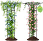 Garden Trellis for Climbing Plants Outdoor, 65 Inch Mushroom Top Trellis for Climbing Plants, Plant Trellis Support for Potted Plants Climbing Vine Rose Clematis Vegetable Trellis, 1 Pack (2)
