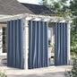 NICETOWN 2 Panels Weighted Outdoor Curtains for Patio Waterproof, Thermal Insulated Grommet & Back Tab on Top & Bottom Windproof Sun Blocking Draperies for Gazebo with Rope, Stone Blue, W66 x L84