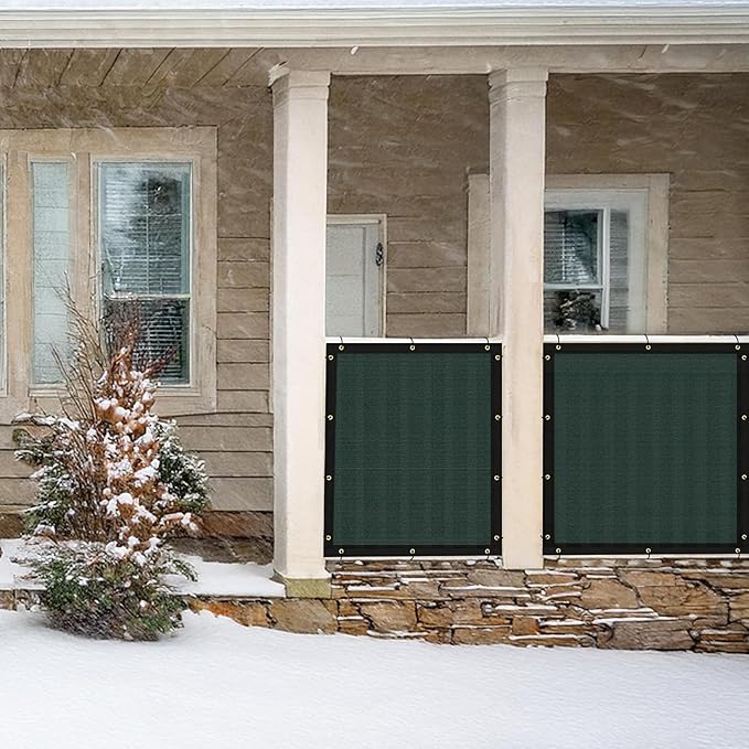 UPGRADE Privacy Fence Screen 5'x80' Dark Green Outdoor 90% Visibility Blockage 170 GSM Mesh Shade Cover Panels for Backyard,Balcony,Home Decoration with Zip Ties,Customized Avaliable