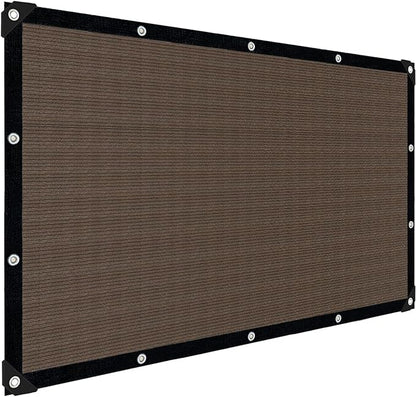 Sun Shade Cloth with Grommets,90% UV Protection Shade Fabric,Pergola Shade Cover Canopy Fence Privacy Screen Balcony,Brown Sunshades for Patio Pergola Garden Backyard Outdoor,Mocha-8x8FT
