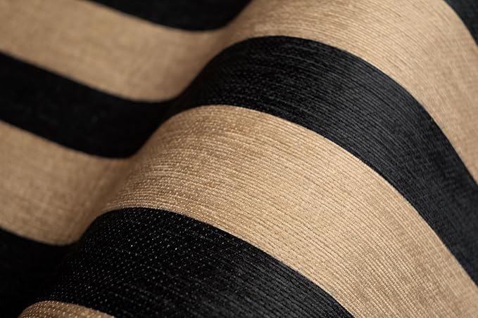 Outdoor Rug, Brown and Tan Stripe, Polyester, 2 x 4.25 Ft