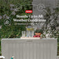 Outdoor Storage Deck Box 71 Gallon Beige Resin Lockable