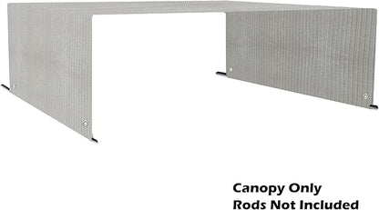 Universal Pergola Replacement Canopy Shade Cover with Breathable HDPE Fabric & Rod Pockets for 10 x 10 FT Pergola, Canopy Size: 192'' L x 106'' W (Smoke Tan)